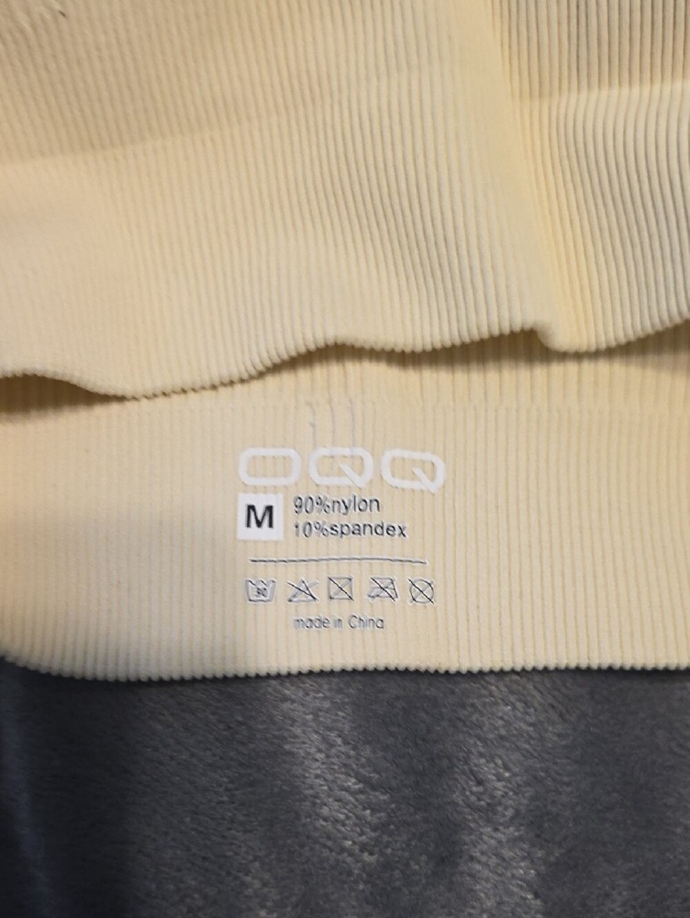 One-Shoulder Ribbed Crop Top - Cream - Picture 5 of 5